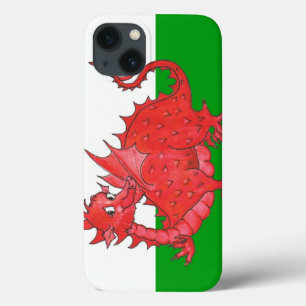 Cute Red Dragon på Grönt och White iPad Case