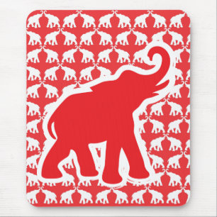 Cute red elephant mousserande musmatta