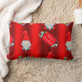 Cute Red Elves jul Lumbarkudde