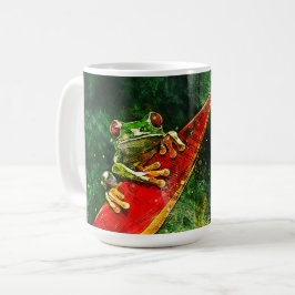 Cute Red Eyed Costa Rica Träd Frog Konstnärlig Kaffemugg