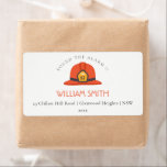 Cute Red Firecar Engine Hat Kid Birthday Adress Fraktsedel<br><div class="desc">En Roligt Cute Boys BRRE LASTBIL THEME BIRTHDAY Collection. - Det är en Elegant enkel Minimal sketchy Illustration of red fire lastbil with Fireman hat, perfekt för din lilla födelsedagsfest. Det är mycket enkelt att anpassa, med dina personuppgifter. Om du behöver någon annan matchande produkt eller anpassning kan du skicka...</div>