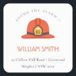 Cute Red Firecar Engine Hat Kid Birthday Adress Fyrkantigt Klistermärke<br><div class="desc">En Roligt Cute Boys BRRE LASTBIL THEME BIRTHDAY Collection. - Det är en Elegant enkel Minimal sketchy Illustration of red fire lastbil with Fireman hat, perfekt för din lilla födelsedagsfest. Det är mycket enkelt att anpassa, med dina personuppgifter. Om du behöver någon annan matchande produkt eller anpassning kan du skicka...</div>