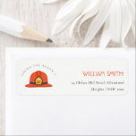 Cute Red Firecar Engine Hat Kid Birthday Adress Returadress Etikett<br><div class="desc">En Roligt Cute Boys BRRE LASTBIL THEME BIRTHDAY Collection. - Det är en Elegant enkel Minimal sketchy Illustration of red fire lastbil with Fireman hat, perfekt för din lilla födelsedagsfest. Det är mycket enkelt att anpassa, med dina personuppgifter. Om du behöver någon annan matchande produkt eller anpassning kan du skicka...</div>
