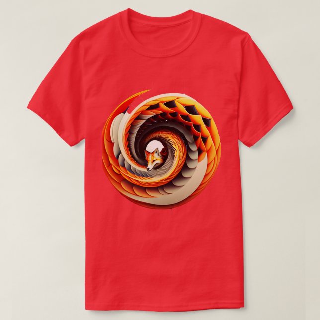 Cute Red fox 2023 v41 T Shirt (Design framsida)