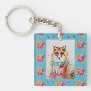 Cute Red Fox Animal Teal Ro Rosor