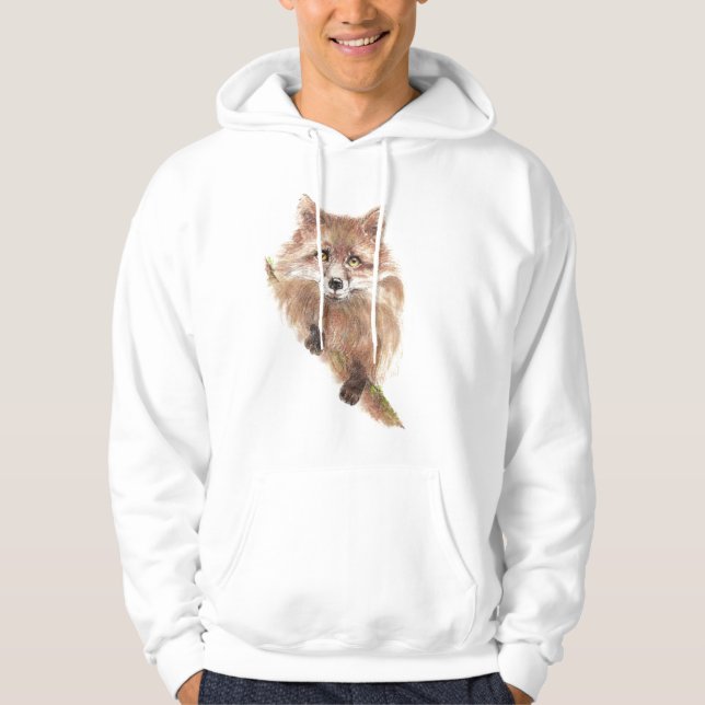 Cute Red Fox, Foxy Wildlife, Animal, Natur Hoodie (Framsida)