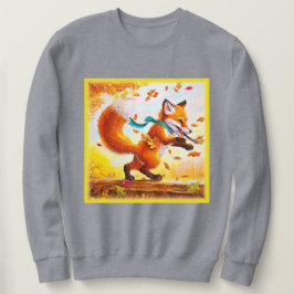 Cute Red Fox i målning av fallsäsong. Köp nu Lång Ärmad Tröja