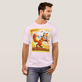 Cute Red Fox i målning av fallsäsong. Köp nu T Shirt