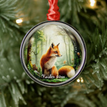 Cute Red Fox i Snowglobe