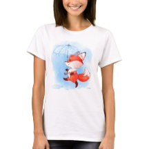 Cute Red Fox med Parbrella