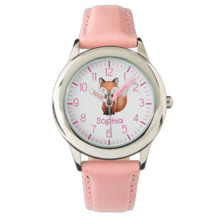 Cute Red Fox Personlig Barn Watch Armbandsur