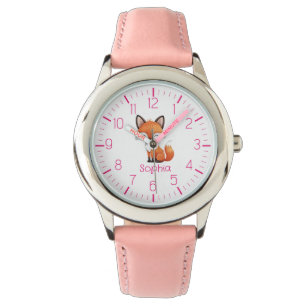 Cute Red Fox Personlig Barn Watch Armbandsur