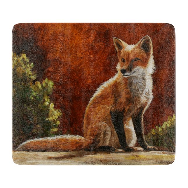 Cute Red Fox Sitta i Sol (Framsidan)