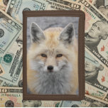 Cute Red Fox Wildlife Photo<br><div class="desc">För naturen och djurlivet fläkt! Säkra pengar och kredit-kort med den här plånboken som innehåller en fotobild av en söt Red Fox med öron och nos. Markera din plånbok färg.</div>