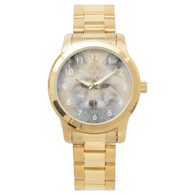 Cute Red Fox Wildlife Photo Armbandsur (Framsida)