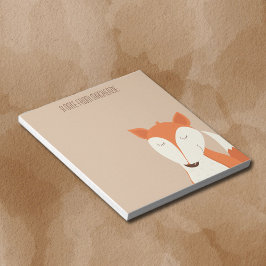 Cute Red Fox Woodland Animal Kids Anteckningsblock