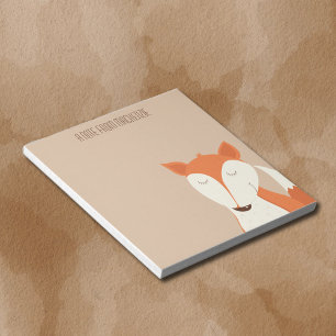 Cute Red Fox Woodland Animal Kids Anteckningsblock