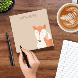 Cute Red Fox Woodland Animal Kids Post-it Block