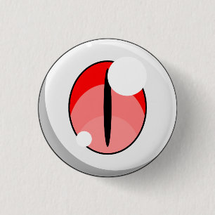Cute Red Ghost Eyeball Button Knapp