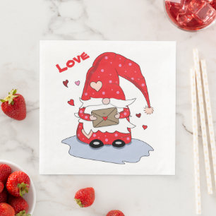 Cute Red Gnome med Papprare servetter