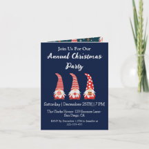 Cute Red Gnomes Personlig jul Party