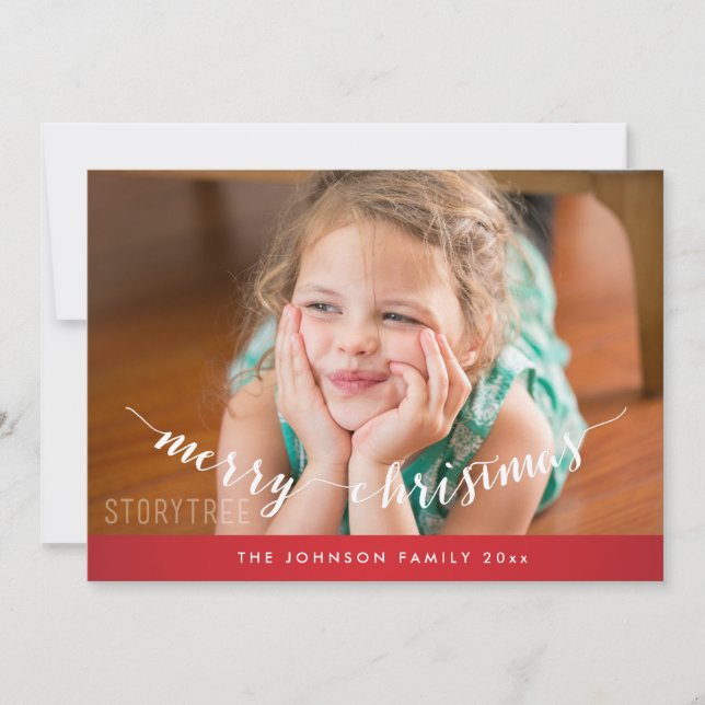 Cute Red God jul Card Julkort (Framsida)