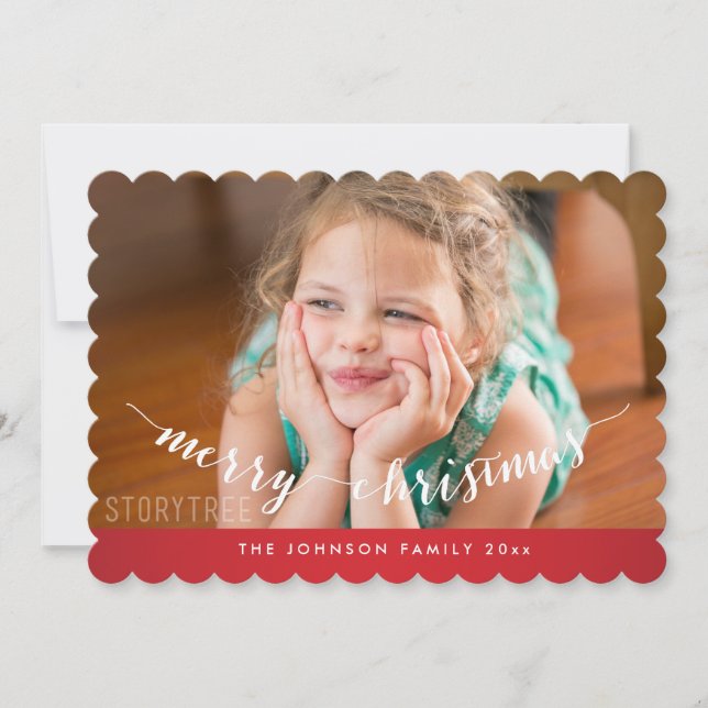 Cute Red God jul Card Julkort (Framsida)