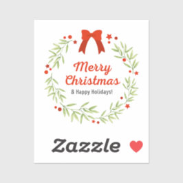 Cute Red God jul och Glad helg Klistermärken