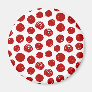 Cute Red hand plockade, polka dots Magnet