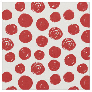 Cute Red hand plockade, polka dots Tyg