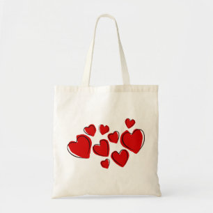 Cute Red Heart-Abstrakten Tygkasse