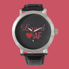Cute Red Heart Loved AF Armbandsur