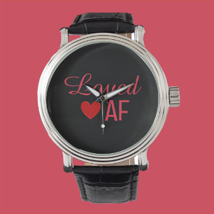 Cute Red Heart Loved AF Armbandsur