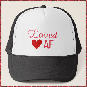 Cute Red Heart Loved AF Keps