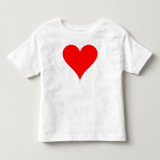 Cute Red Heart Shirt för flickor Tee Shirt