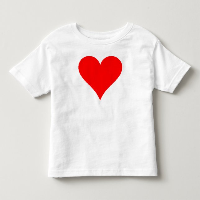 Cute Red Heart Shirt för flickor Tröja (Framsida)