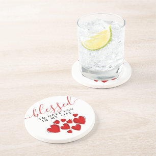 Cute Red Hearts välsignade att ha dig i mitt liv Underlägg