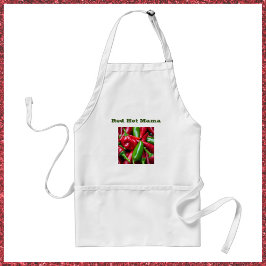 Cute Red Hett Mamma med paprika Förkläde