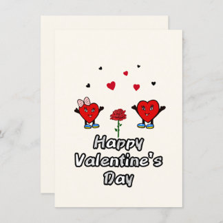Cute Red-hjärtan Julkort