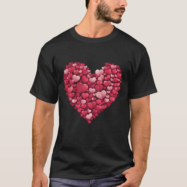 Cute Red-hjärtan T Shirt (Framsida)