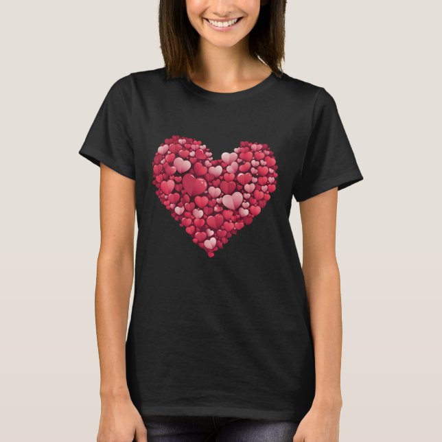 Cute Red-hjärtan T Shirt (Framsida)