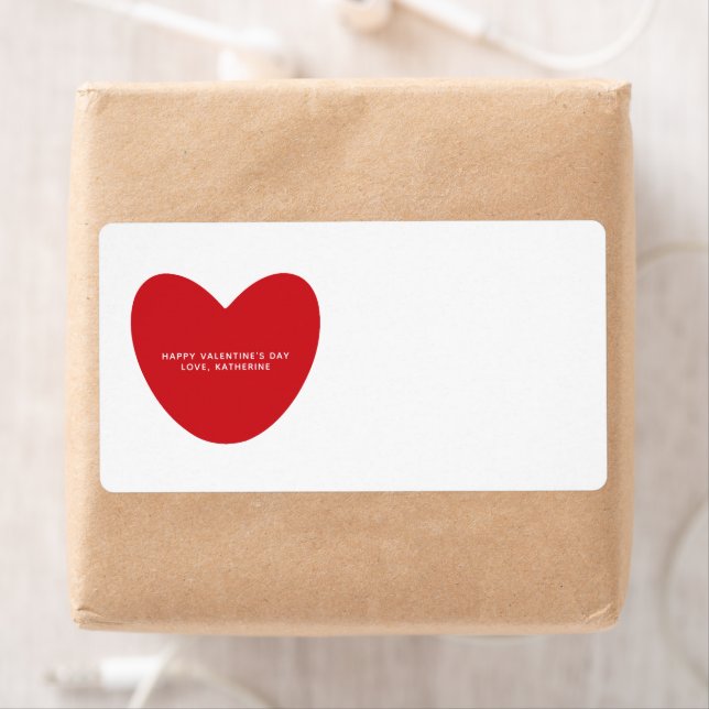 Cute Red Hjärtat personlig blank Valentine Day Fraktsedel (Insitu)