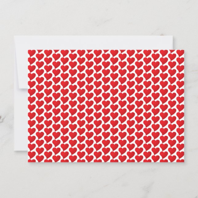 Cute Red Hjärts mönster moderna Alla hjärtans dag Kort (Framsida)