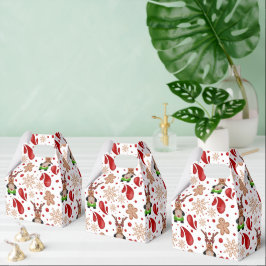 Cute Red Holiday Christmas Reindeer Presentaskar