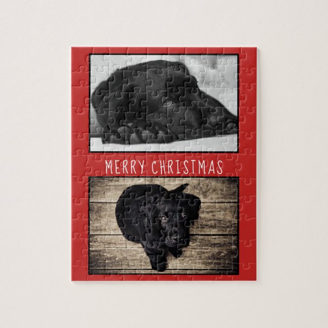 Cute Red Hund Puppy 2 Photo Collado jul Pussel (Vertikal)