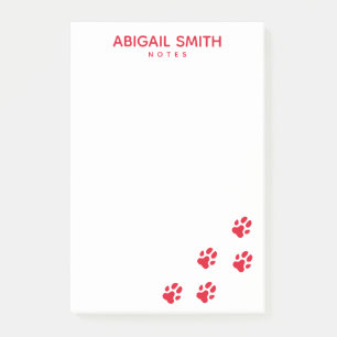 Cute Red Hund Tass avtryck - Personlig Post-it Block