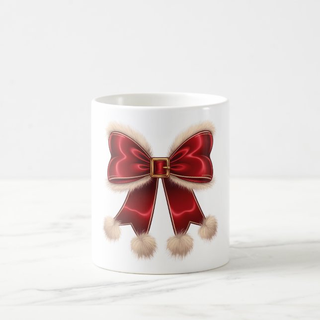 Cute Red jul Coquette Bow Mugg (Center)