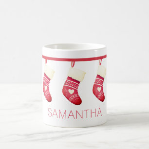 Cute Red-julklapp i Namn Mugg
