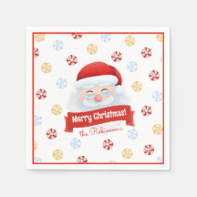 Cute Red Jultomten jul Party Pappersservett