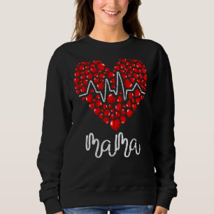 Cute Red Kärlek Heart Mamma Mors dag Gift T Shirt